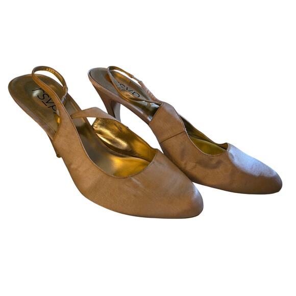 RSVP 12M heels gold tan - Picture 3 of 10